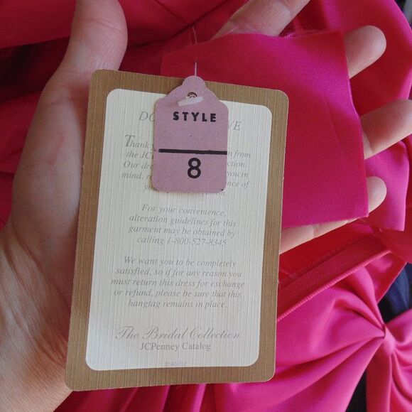 new Vintage Prom/Bridesmaid Dress/Bolero Jacket Set, XS, Pink, Strappy - Picture 14 of 15